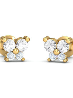 KuberBox - 14K Ayla Butterfly Earrings for Women and Girls