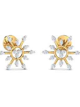 KuberBox - 14K Bercu Stud Earrings for Women and Girls
