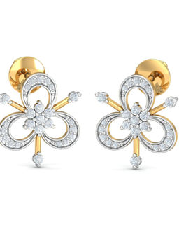 KuberBox - 14K Berna Stud Earrings for Women and Girls