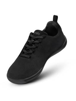 Frido - Mens Black Cloud Comfort Zero Drop Design Walking Shoes