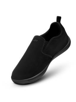 Frido - Mens Black Wide Toe Box Cloud Comfort Casual Walking Shoes