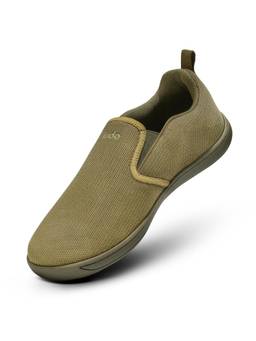 Frido - Mens Olive Wide Toe Box Cloud Comfort Casual Walking Shoes