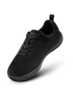 Frido - Womens Black Zero Drop Design Cloud Comfort Walking Lace Up Shoes