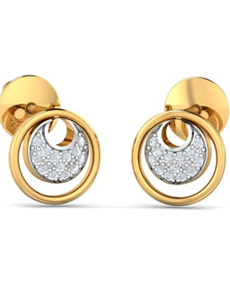 KuberBox - 18K Derya Stud Earrings for Women and Girls