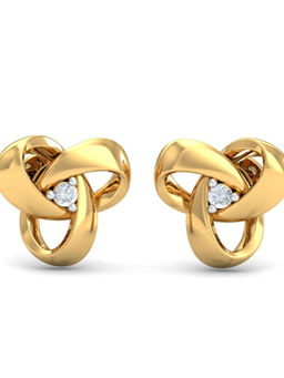 KuberBox - 14K Dolly Dainty Stud Earrings for Women and Girls
