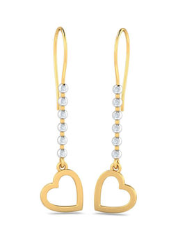 KuberBox - 14K Ece Heart Hook Earrings for Women and Girls