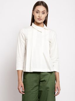 Ayrolane - White Box Pleat Top