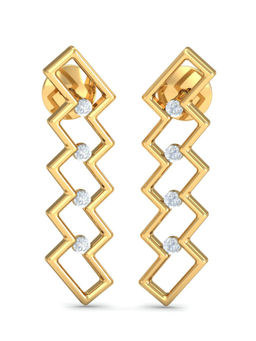 KuberBox - 14K Gonca Steps Earrings for Women and Girls