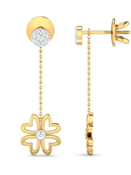 KuberBox - 18K Ahuva Detachable Drop Earrings for Women and Girls