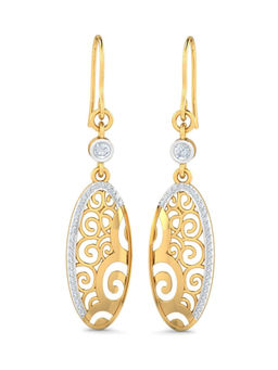 KuberBox - 14K Avigail Hook Earrings for Women and Girls