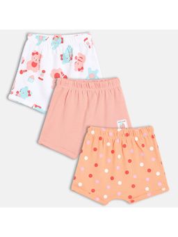 MINI KLUB - Knit Solid/Polka Dots Print Shorts (Pack Of 3)