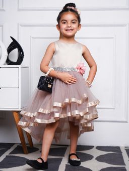 Toy Balloon Kids - Mauve Hi Low Girls Party Wear Dress
