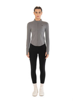 STRCH - Grey Solid Slim Fit Full Sleeve Active Jacket