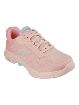 SKECHERS - Women Go Walk 7 - Cosmic Waves Peach Walking Shoes