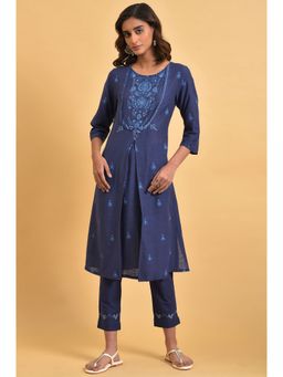 W - Ethnic Motifs Printed Cotton Straight Kurta