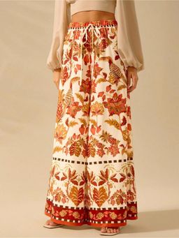 KOTTY - Women Multi-Color Polyester Blend Floral High Waist Trouser