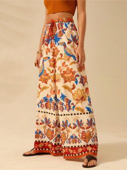 KOTTY - Women Multi-Color Polyester Blend Floral High Waist Trouser