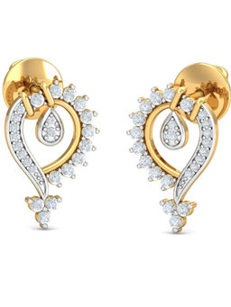 KuberBox - 14K Bahari Stud Earrings for Women and Girls