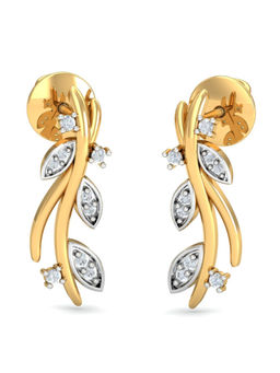 KuberBox - 14K Fairy Twig Earrings for Women and Girls