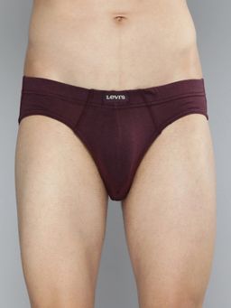 Levi's - Men Cotton 100 Ca Snug Fit Innerelastic Solid Comfort Brief Maroon