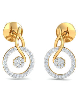 KuberBox - 14K Droplet Stud Earrings for Women and Girls