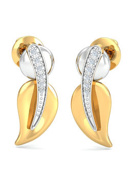 KuberBox - 14K Petal Ball Stud Earrings for Women and Girls