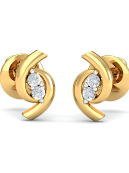 KuberBox - 18K Clasping Palms Stud Earrings for Women and Girls