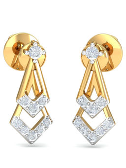 KuberBox - 18K Marbella Stud Earrings for Women and Girls