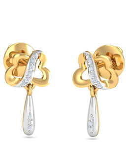 KuberBox - 14K Serene Droplet Earrings for Women and Girls