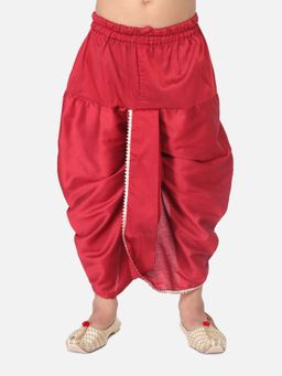 TABARD - Cotton Solid Maroon Dhoti