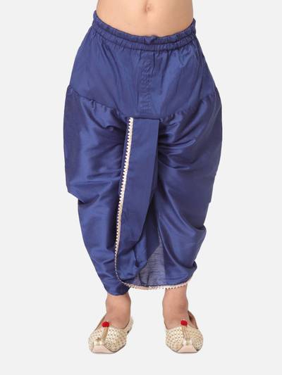 Cotton Solid Blue Dhoti