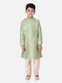 TABARD - Silk Blend Solid Green Kurta