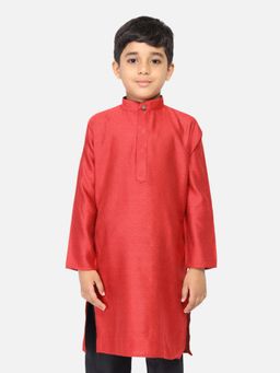 TABARD - Cotton Printed Red Kurta