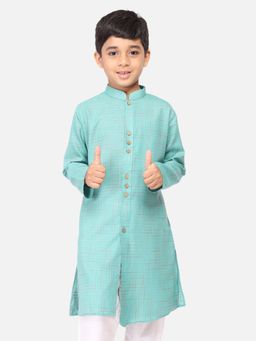 TABARD - Cotton Printed Green Kurta