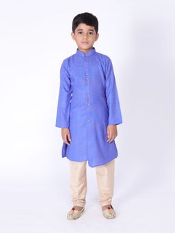 TABARD - Cotton Printed Blue Kurta