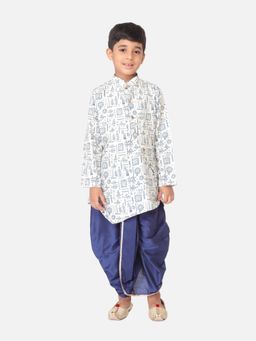 TABARD - Cotton Printed Blue Kurta