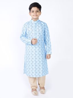 TABARD - Cotton Printed Blue Kurta