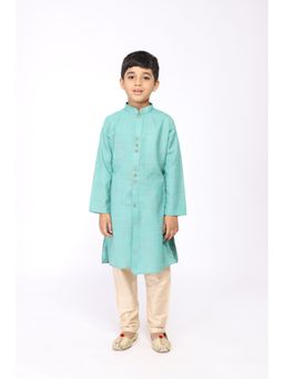 TABARD - Cotton Printed Green Ethnic Wear Kurta (Set of 2)