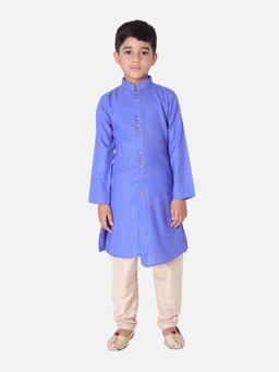 TABARD - Cotton Printed Blue Ethnic Wear Kurta (Set of 2)