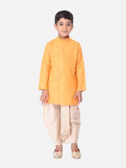 TABARD - Cotton Solid Orange Ethnic Wear Kurta (Set of 2)