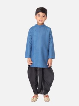 TABARD - Cotton Solid Blue Ethnic Wear Kurta (Set of 2)