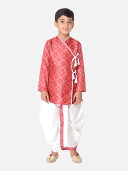 TABARD - Cotton Printed Red Ethnic Wear Kurta (Set of 2)