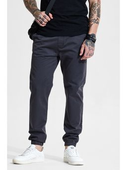 Snitch - Blue Solid Slim Casual Joggers for Men