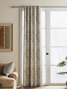 BIANCA - Jacquard Blackout Eyelet Curtain 1 Pc (House Of Lux) Floral Sage (7 Feet)