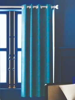 BIANCA - 100% Blackout Thermal Insulated Noise Reducing Eyelet Curtain 1 Pc Teal