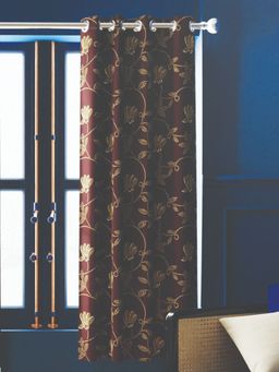 BIANCA - 100% Blackout Thermal Insulated Noise Reducing Eyelet Curtain 1 Pc Brown