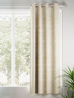 BIANCA - Jacquard Blackout Eyelet Curtain 1 Pc (Tremezzo) Golden Beige