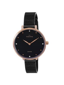 PA Maxima - Attivo Analog Watch for Women in Black Dial Color