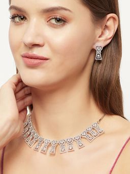 Voylla - Cubic Zirconia Gems Embellished Sparkling Elegance Jewellery Set