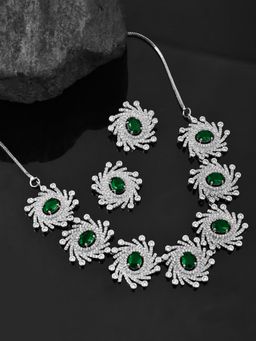 Voylla - Fireworks Emerald Dazzle Dream Jewellery Set